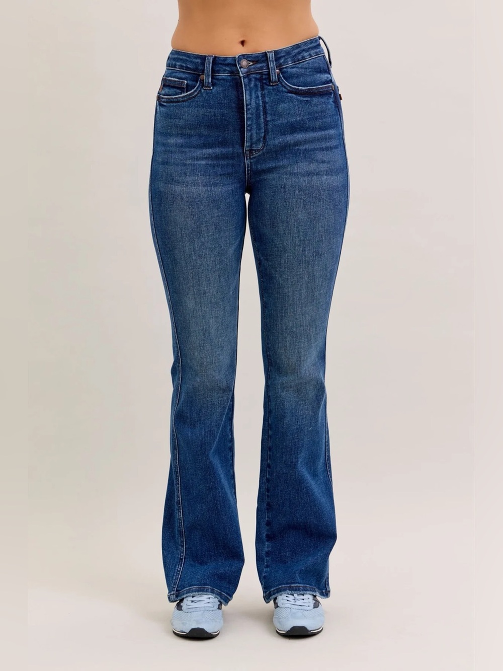 NWT Judy Blue Tummy Control Boot Cut Jeans Short 16W Fall Denim High Waist